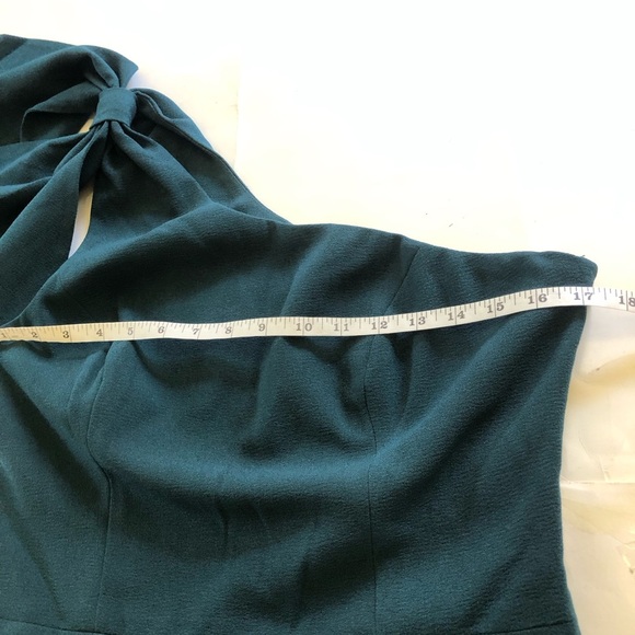 Dress the Population Tiffany Pine One-Shoulder Evening Midi Dress Size L - Picture 14 of 16